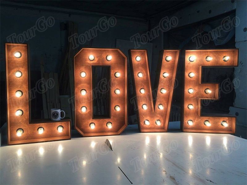 TourGo LED love marquee letter lights for wedding decoration