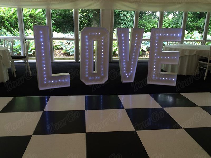 TourGo LOVE letters outdoor metal led light up signs lamp