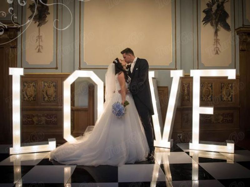 TourGo MDF wedding love letters white led letter lights for sale