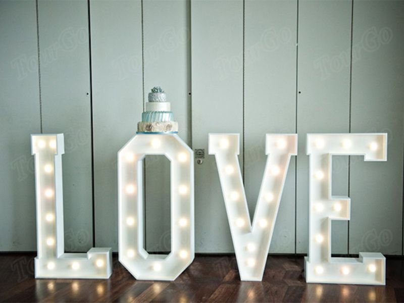 TourGo Metal Love marquee light letters ready to hang great gift for weddings