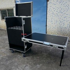 TourGo ATA Microphone Stand Transport Storage Box Mic Stand Road Case for 24 X Tall Boom Microphone Stands With Side Table