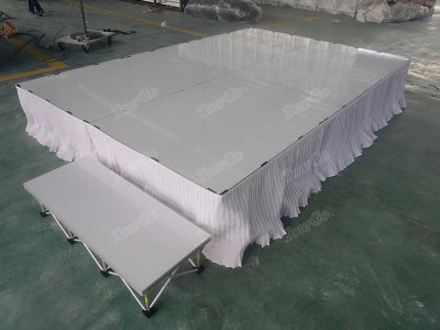 TourGo Outdoor Wedding Stage /Modular White Stage Platform/Mobile Stage