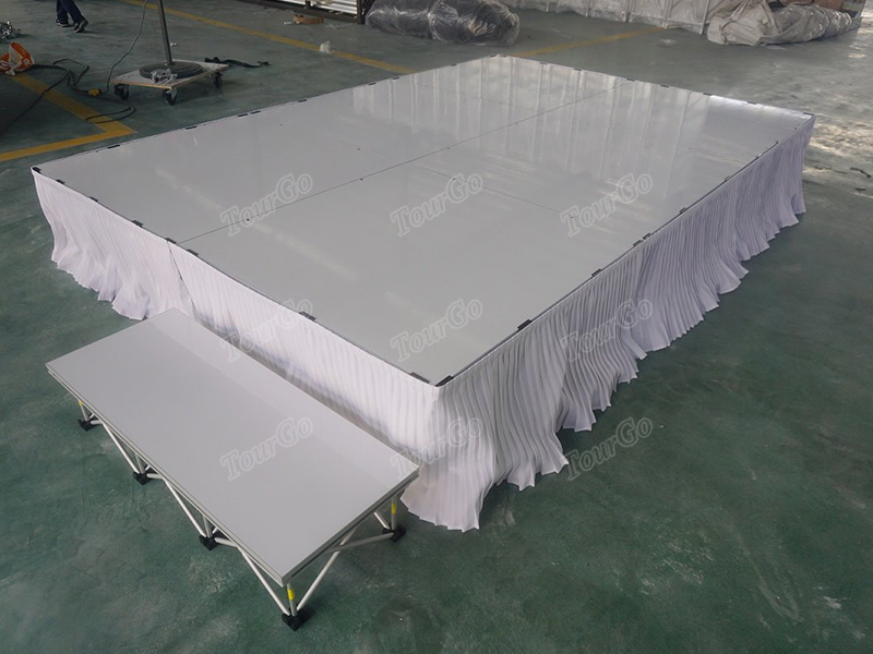 TourGo Outdoor Wedding Stage /Modular White Stage Platform/Mobile Stage