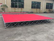 Red Carpet Finish Portable Smart Stage With Folding Stage Riser