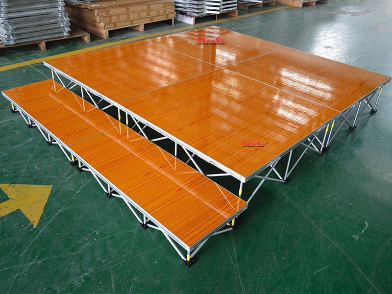 Wood Color Platform Portable Modular Stage