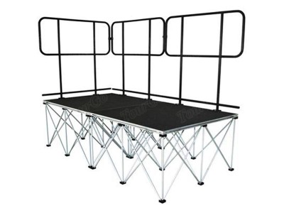 TourGo Movable Stage with Portable Stage Risers Used Performance Stage