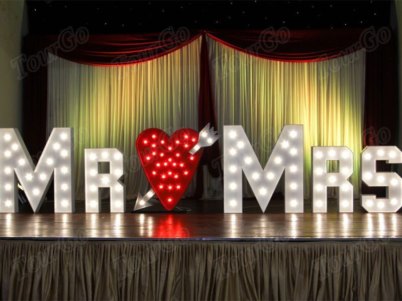 TourGo Large marquee love lights with mr and mrs light up letters