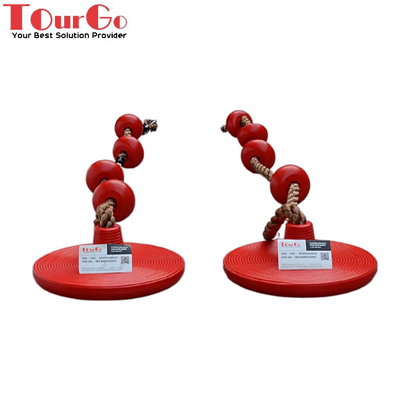 Climbing rope with swing disc23