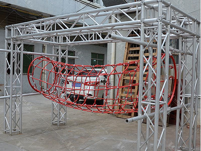 Horizontal Tube Net Indoor Athlete Parkour Ninja Course Obstacle for kids