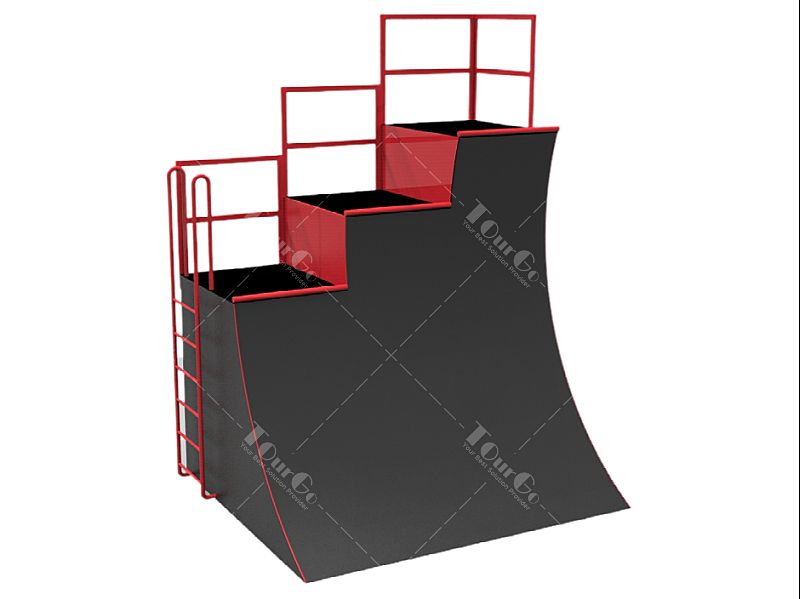 Indoor gym sport Adventure park 10 12 14 foot DIY american ninja warrior junior Challenge obstacle climbing warped wall