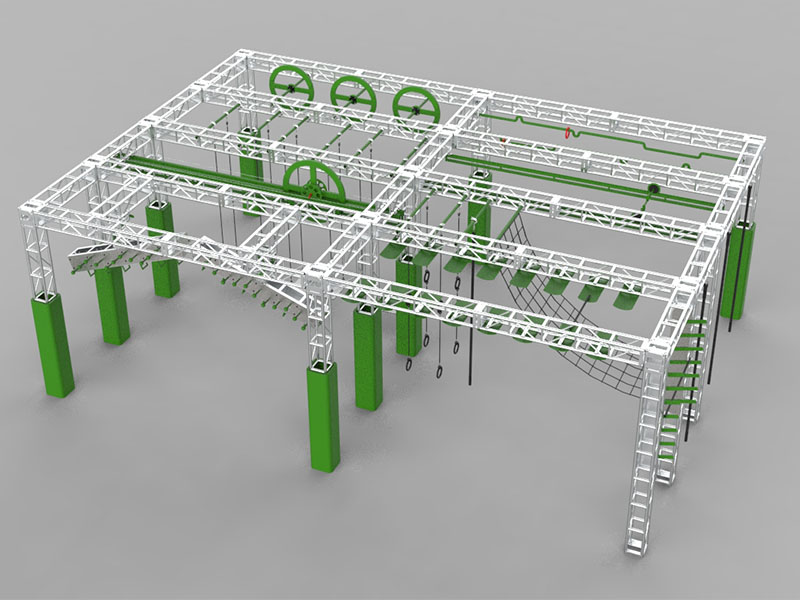 Indoor Outdoor Playground American Ninja Warrior Obstacle Course for Adults