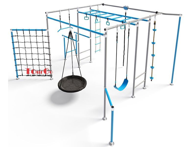 Indoor Metal Climbing Frame Outdoor Ninja Set Monkey Bars Backyard Equipment