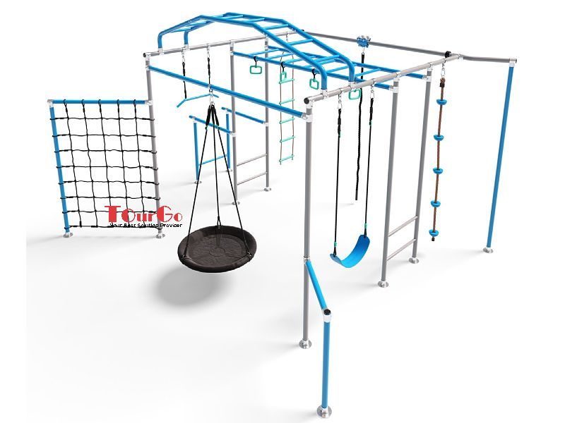 Swings Play Equipment Outdoor Play Set Gym Garden Climbing Frames with Slide Monkey Bar