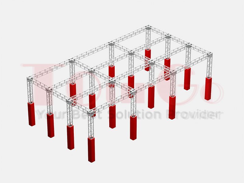 TourGo Ground Level Aluminum Ninja Warrior Truss Structure-3X3