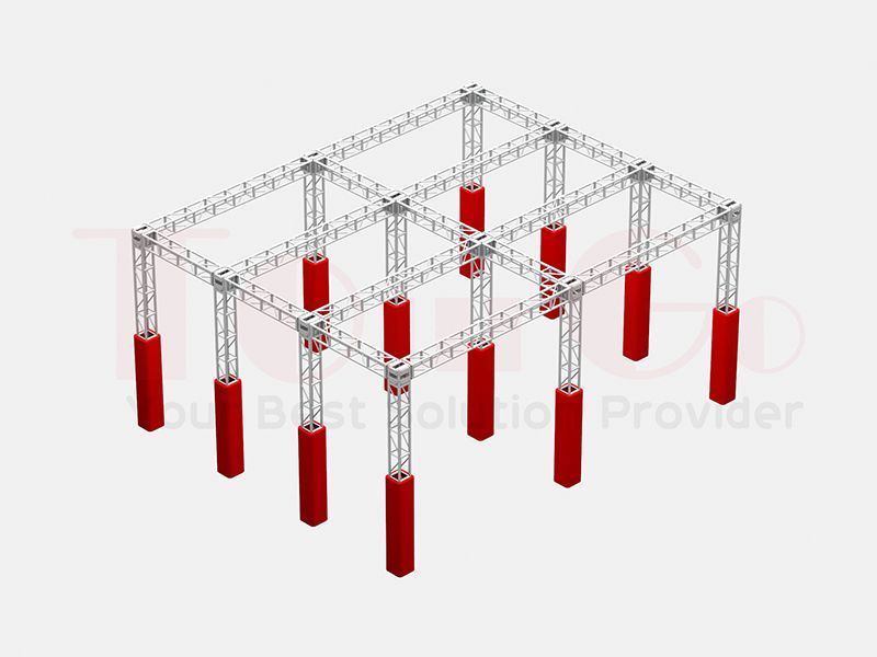 TourGo Ground Level Aluminum Ninja Warrior Truss Structure-2X3