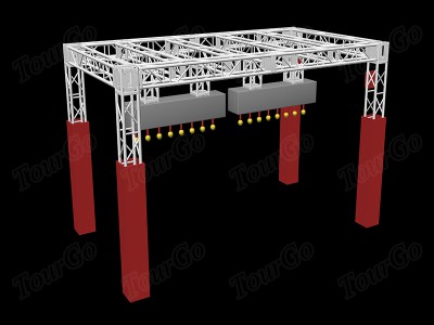 TourGo China Made 300mm Newest Design Ninja Obstacle Course Truss