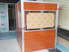 One Person Interpretation Booth With Wooden Color