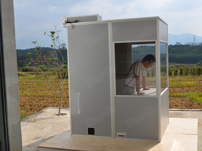 TourGo 1- Person Interpretation Booths for ISO 4043 Compliant Simultaneous Dark Grey Translation Booth