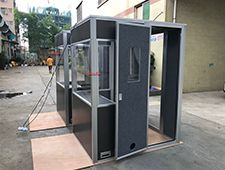 Simultaneous One Person Interpreter Booth with 2 Doors: W1200xD1600xH2000mm