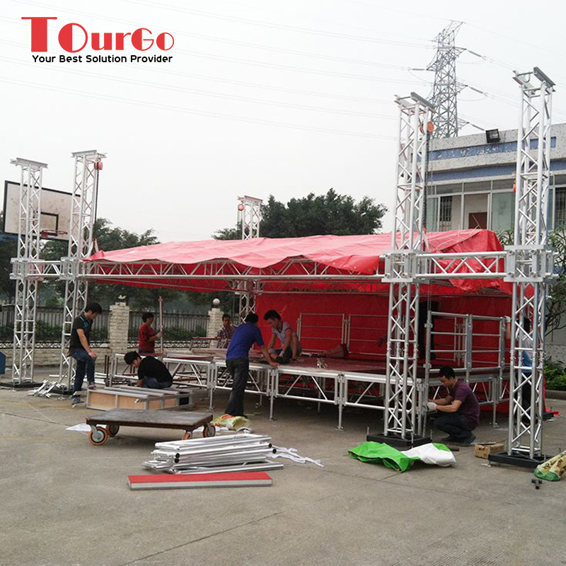 Tourgo Small Concert Stage Equipment Aluminum Roof Truss for Outdoor Event