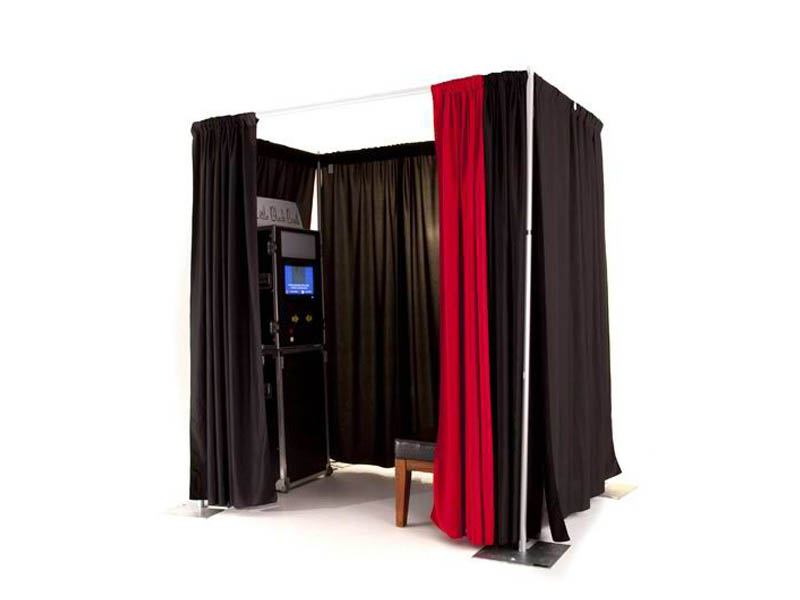 Adjustable Pipe and Drape Photo Booth Enclosure /4-7ft in The Swiss