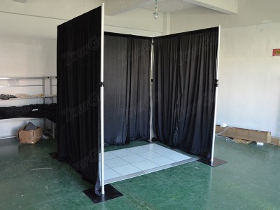 TourGo Photo Booth Enclosure Wholesale Portable Trade Show Pipe And Drape Kits For Wedding Decoration