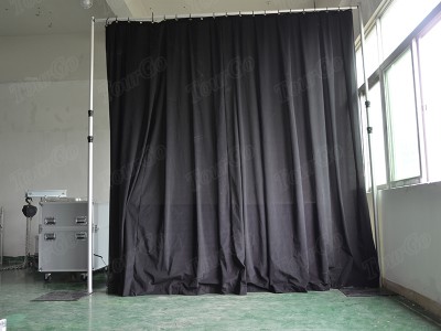 TourGo portable mobile wholesale black pipe and drape curtain for stage backdrop