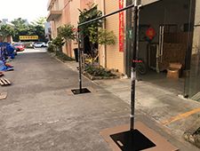 Black Paint Pipe And Drape System For Event