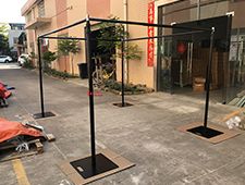 Black Paint Pipe Drape Kits For Trade Show Exhibition