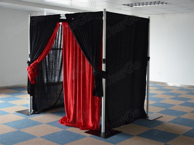 TourGo wedding backdrop round pipe pole and drape kits for rental