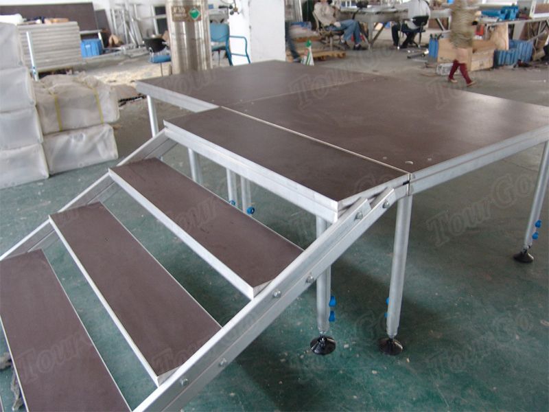 TourGo Quickly Install Portable Stage with Stage Stairs Used Event Stage