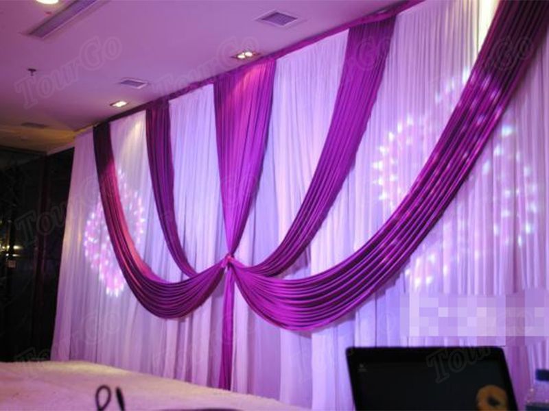 TourGo purple backdrop for weddings decoration