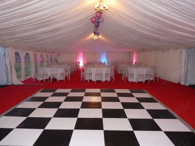 Tourgo mobile white and black diy dance floor for indoor party