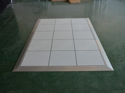 Tourgo Durable anti-slip interlocking wood plastic composite white dance floor for sale