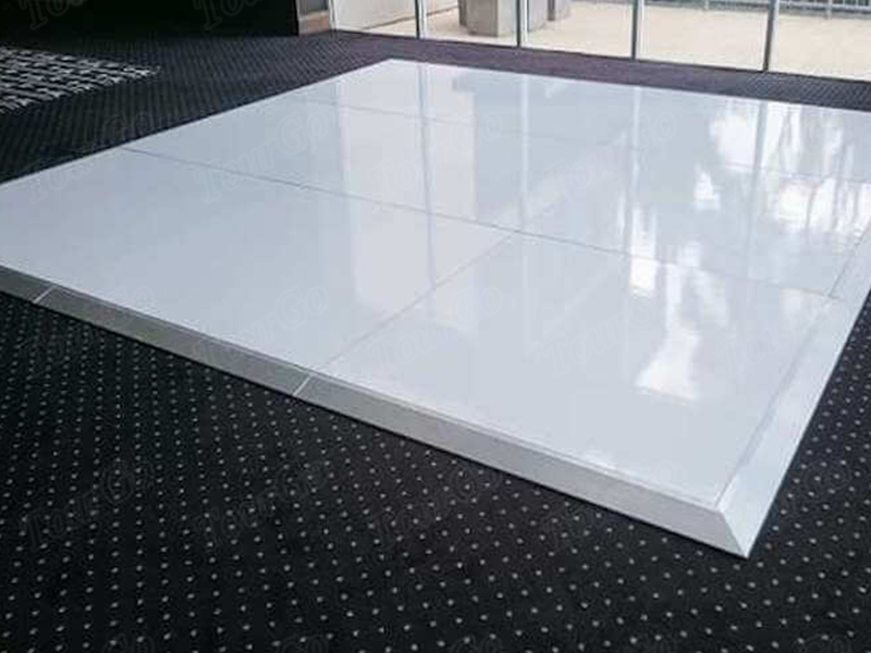 Tourgo modular portable plastic white dance floor for wedding