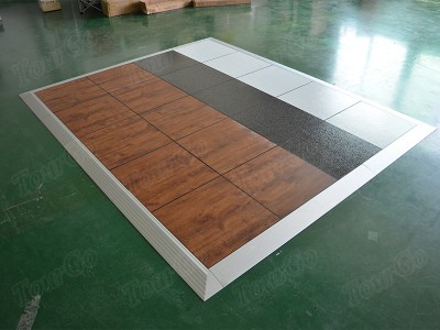 Tourgo wood series pvc waterproof black dance floor laminate flooring for dancing