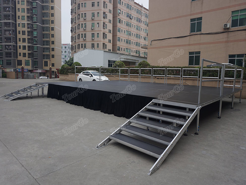 Aluminum Quick Assembly Non-slip Stage Platform 1.22*1.22m