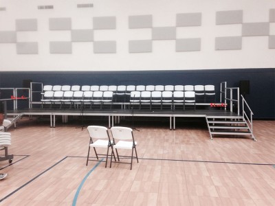 Aluminum Adjustable Height Beyond Stage As Bleacher