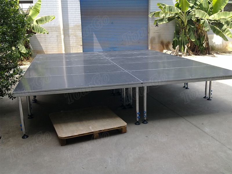 TourGo Quickly Install Portable Stage with Stage Stairs Used Event Stage