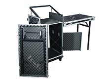 10U Top 12U Side Console Audio Flight Rack Case With Side Table