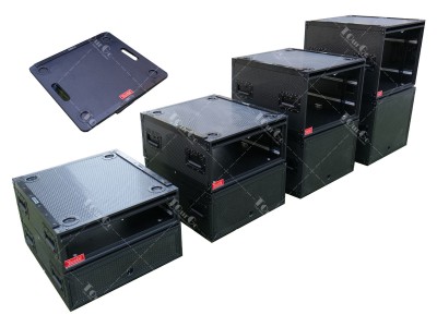 Stackable to prevent falling 19inch 19″ 2U 4U 6U 8U 10U DJ ATA Shock-Proof AMP Rack Flight Road transport slide & slam rack flight cases