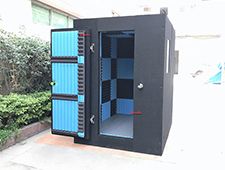 Black Recording Booth With Inside Acoustic Foams