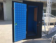 Small Recording Studio Booth with RGB Led Light Strip