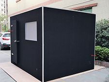 2.4*3*2.2m Portable Black Recording Studio Booth With Aluminum Strip