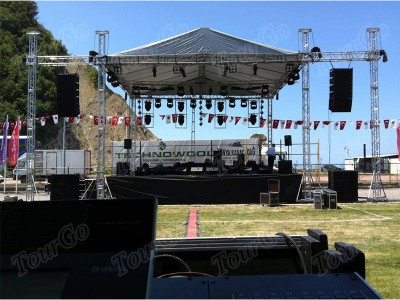 Tourgo 12 Inch Aluminum Event Truss Structure / Spigot Stage Lighting Roof Truss / Used Aluminum Roof Truss Project