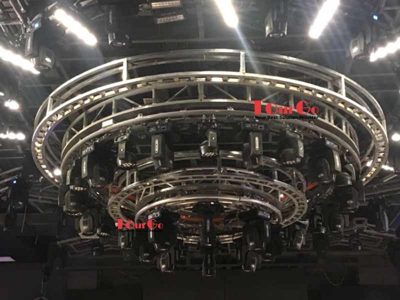 TourGo Aluminum 360-degree Rotation Round Stage Lighting Truss