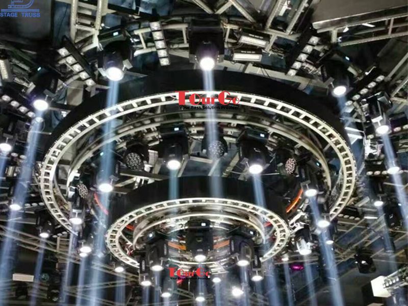 TourGo DMX 512 Aluminum Rotating Lighting Circle Truss