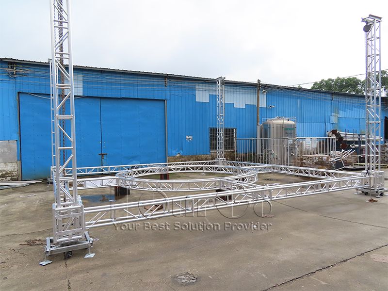 TourGo Aluminum Concert Stage Lighting Truss with Round Roof