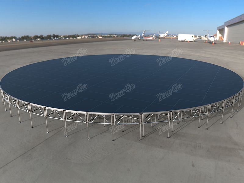 Aluminum Mobile Stage Round Stage For Multiple Performance