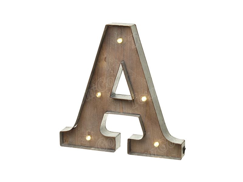 rustic-light up letters